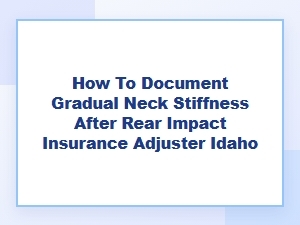 Documenting Gradual Neck Stiffness After Idaho Rear Impacts