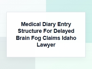 Structure Medical Diaries for Brain Fog Claims: Idaho Lawyer